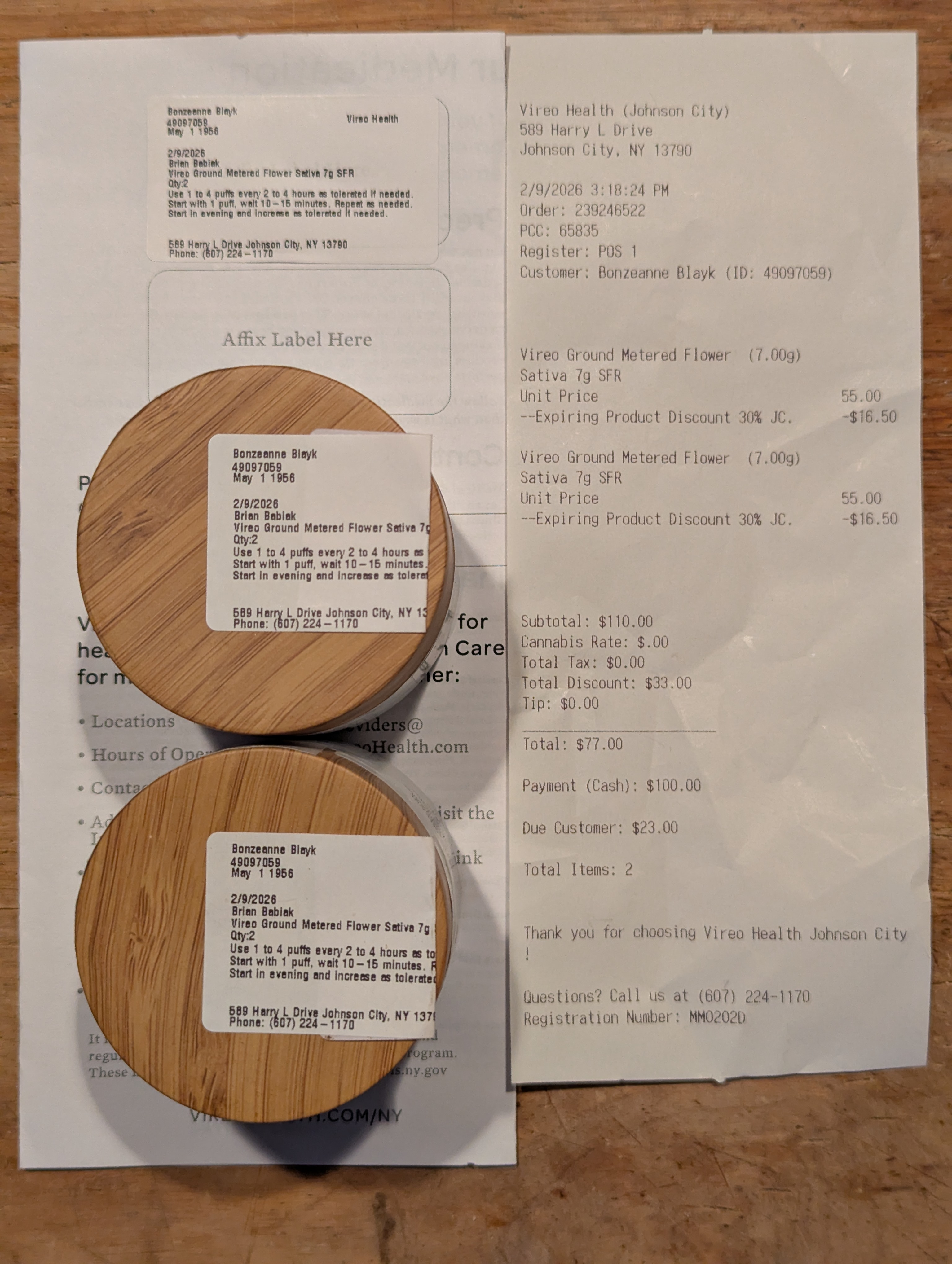 ./2026-02-09 - PXL_20260220_190215875 - MMJ Vireo Johnson City - VIREO SFR 'Stoopid Fruits' - 2 x 7 gm - $77.00.jpg